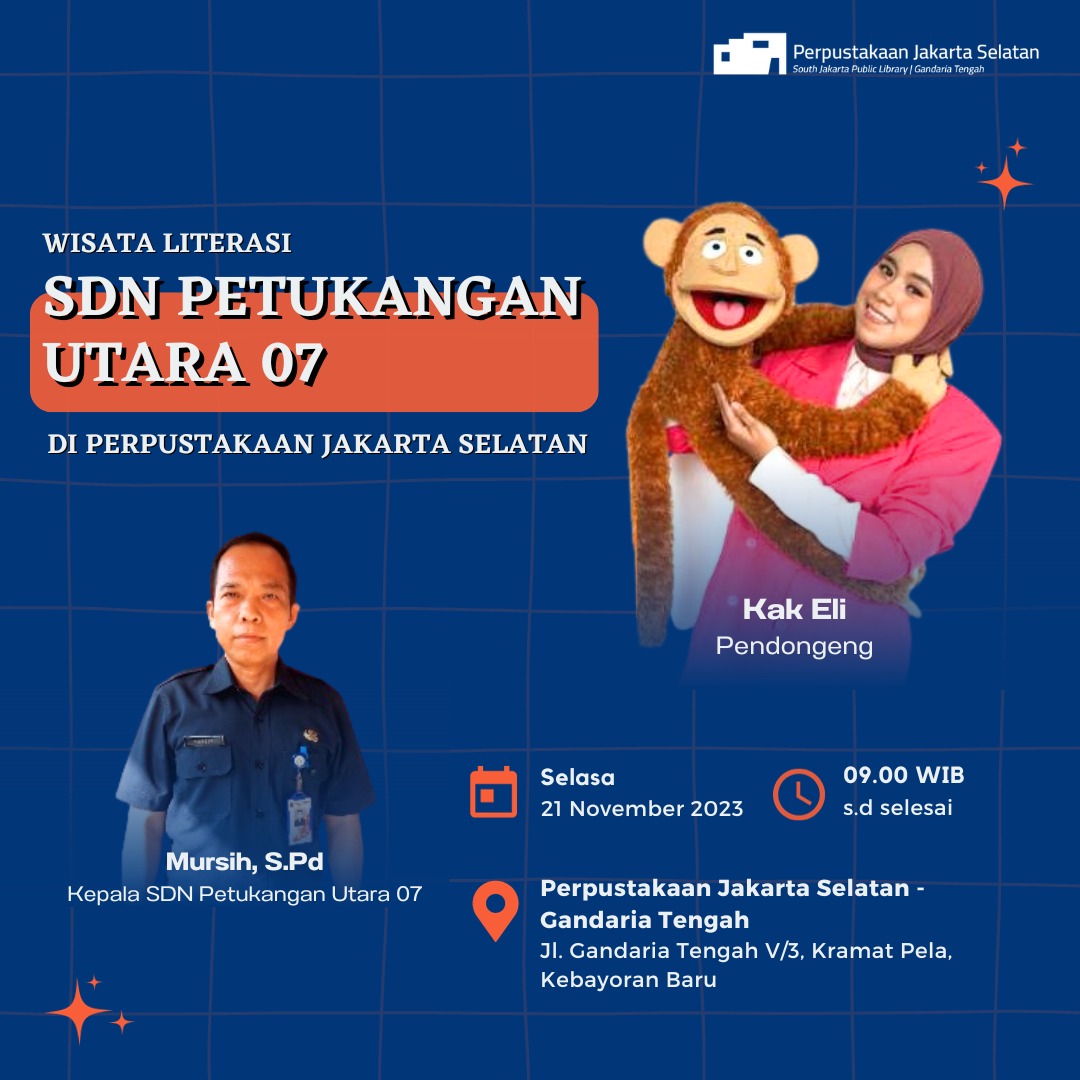 Wisata Literasi SDN Petukangan Utara 07 Di Perpustakaan Jakarta Selatan