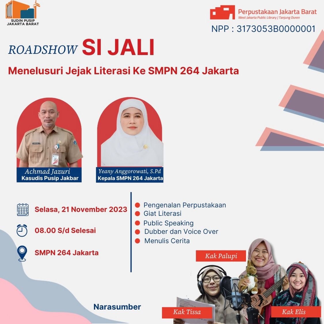 Roadshow Si Jali Di SMPN 264 Jakarta