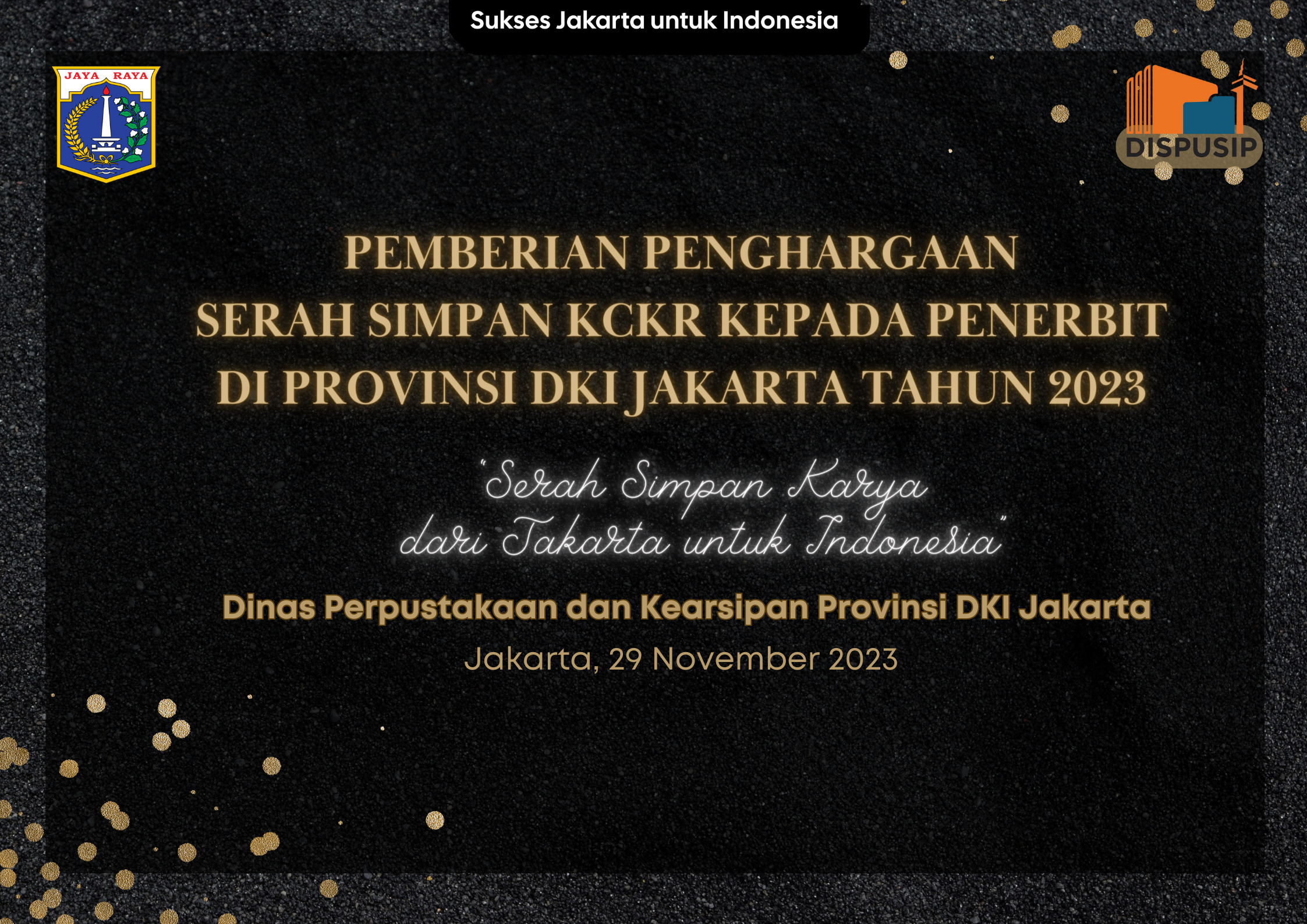 Pemberian Penghargaan Serah Simpan KCKR Kepada Penerbit Tahun 2023