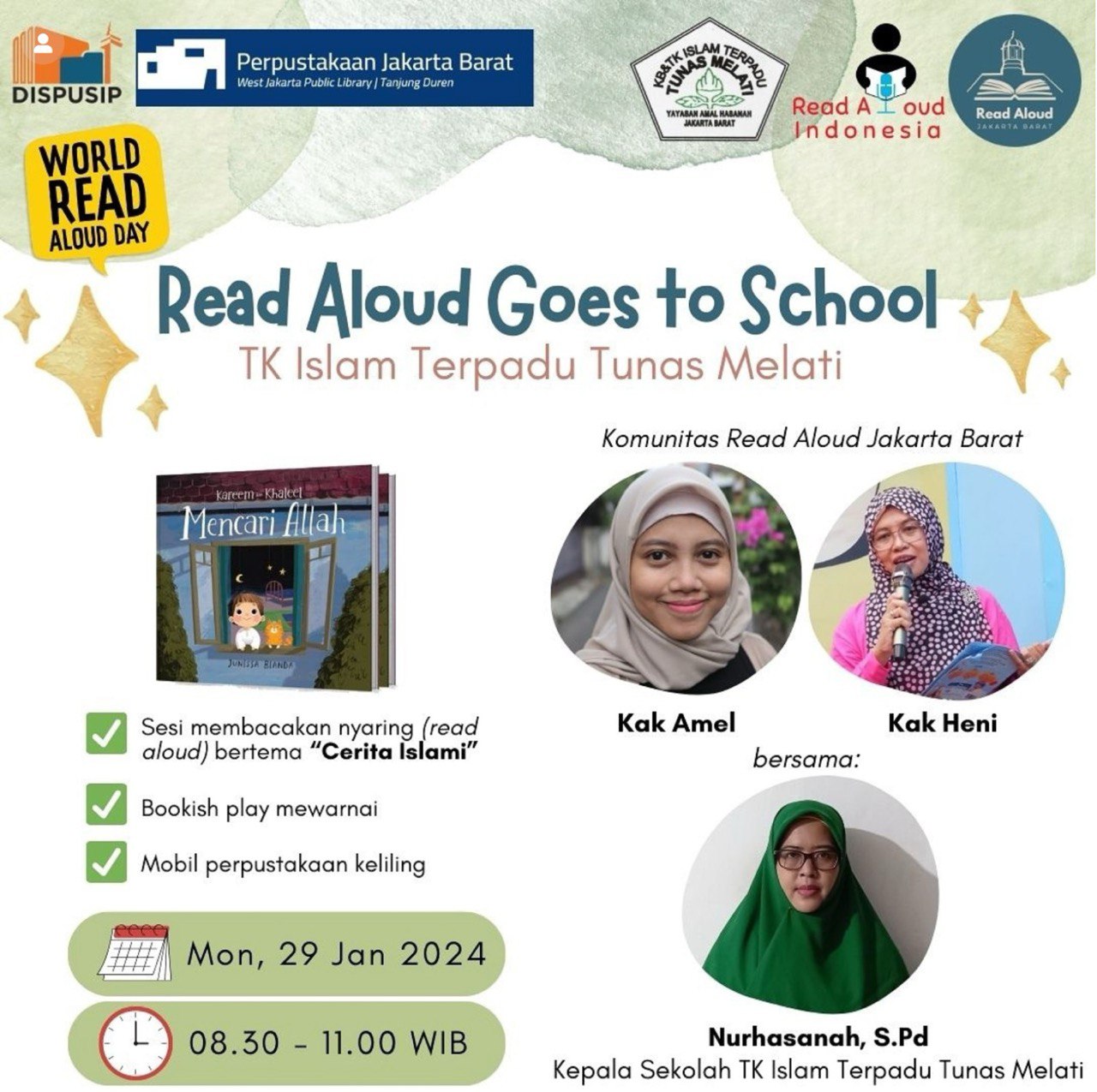 Read Aloud Goes To School Ke TK Islam Terpadu Tunas Melati