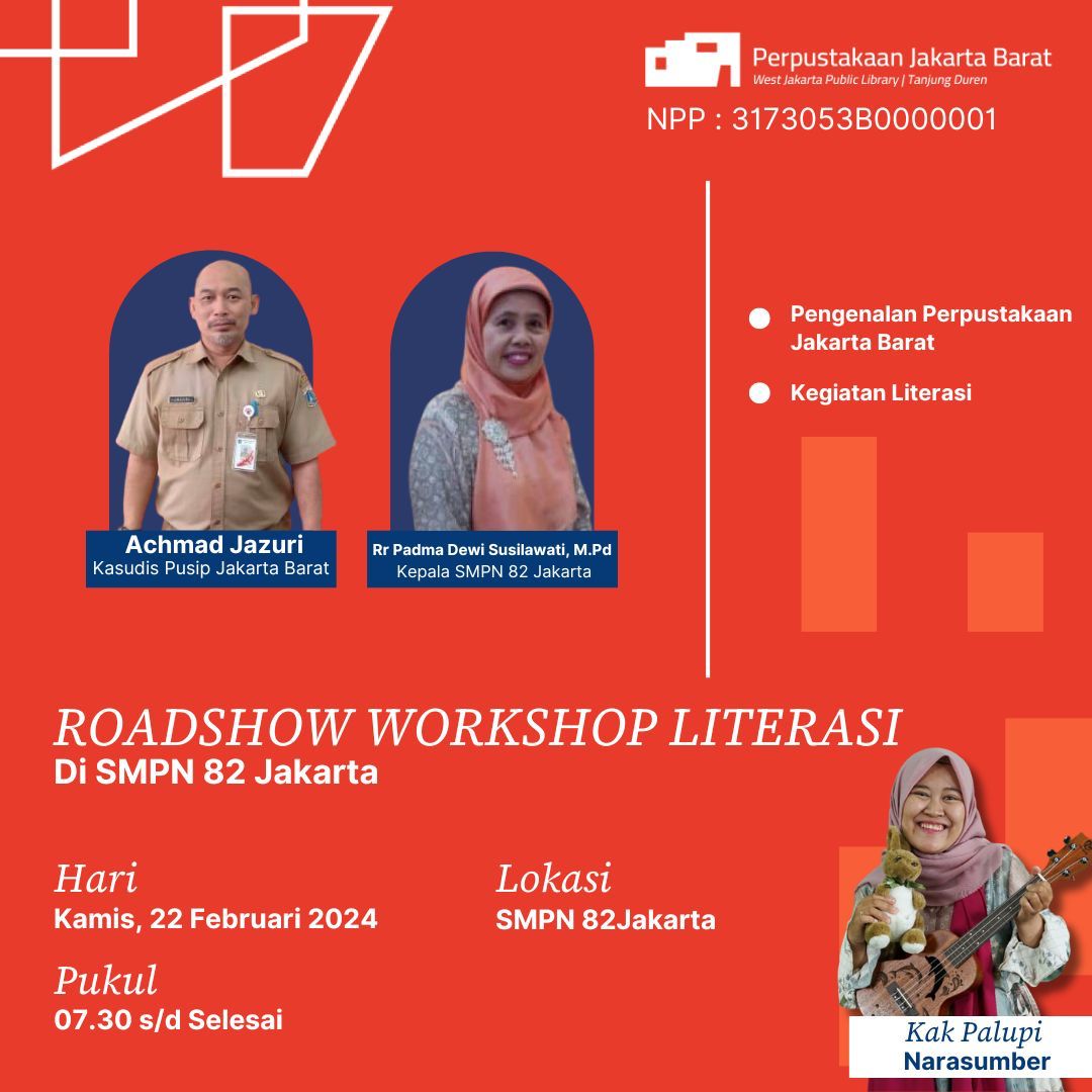 Roadshow Workshop Literasi Di SMPN 82 Jakarta
