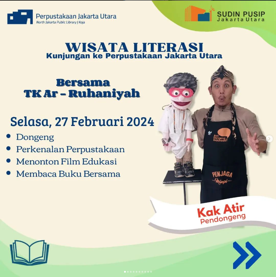 Wisata Literasi Bersama TK Ar-Ruhaniyah