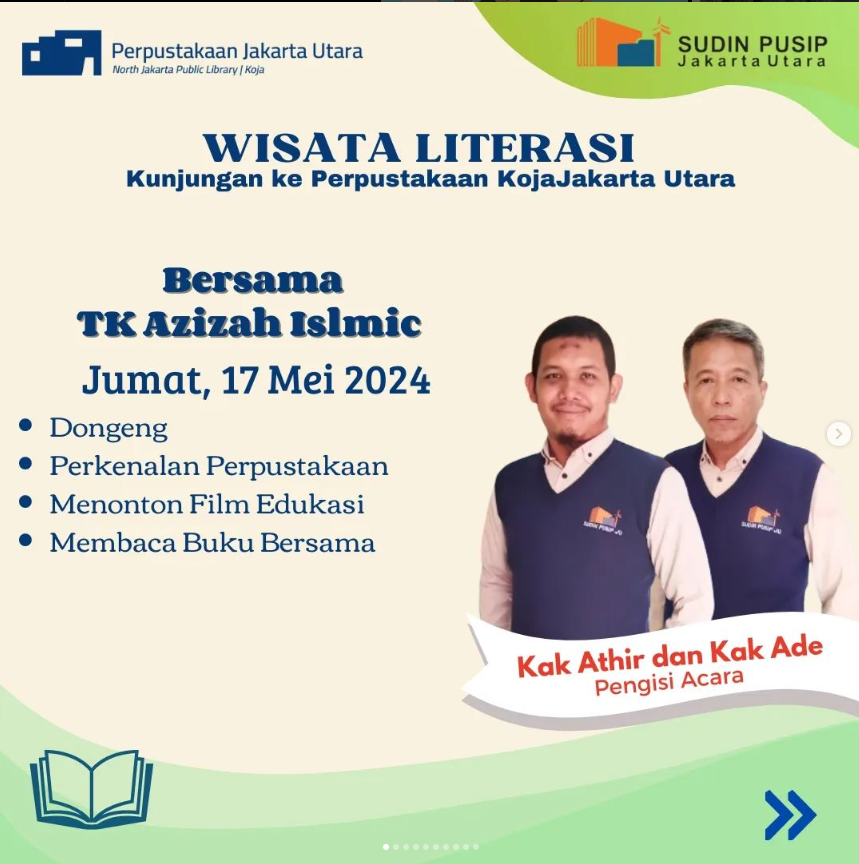 Wisata Literasi Bersama TK Azizah Islamic School