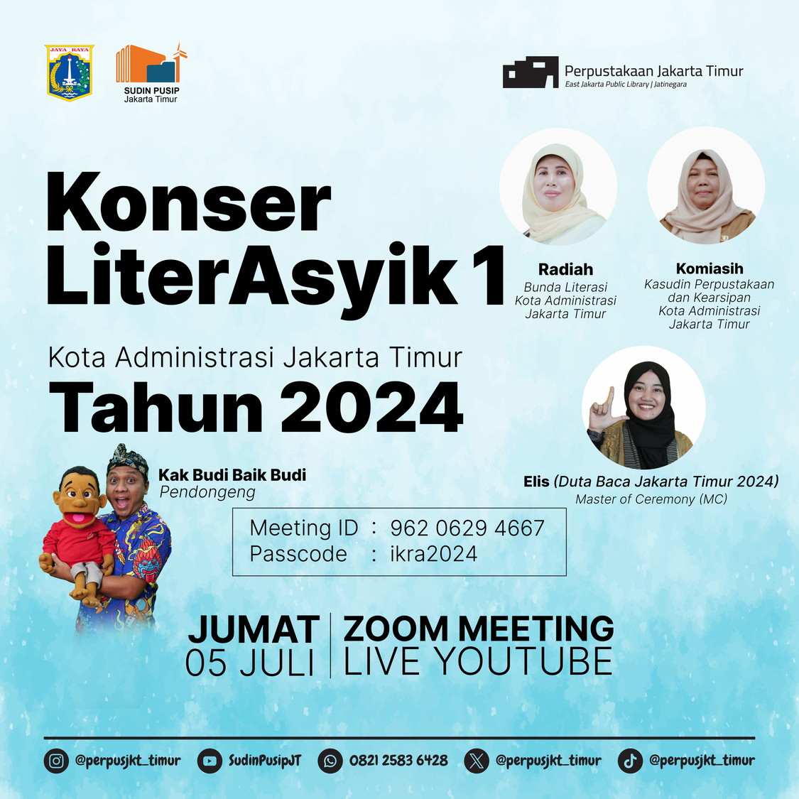 Konser LiterAsyik 1 Kota Administrasi Jakarta Timur Tahun 2024