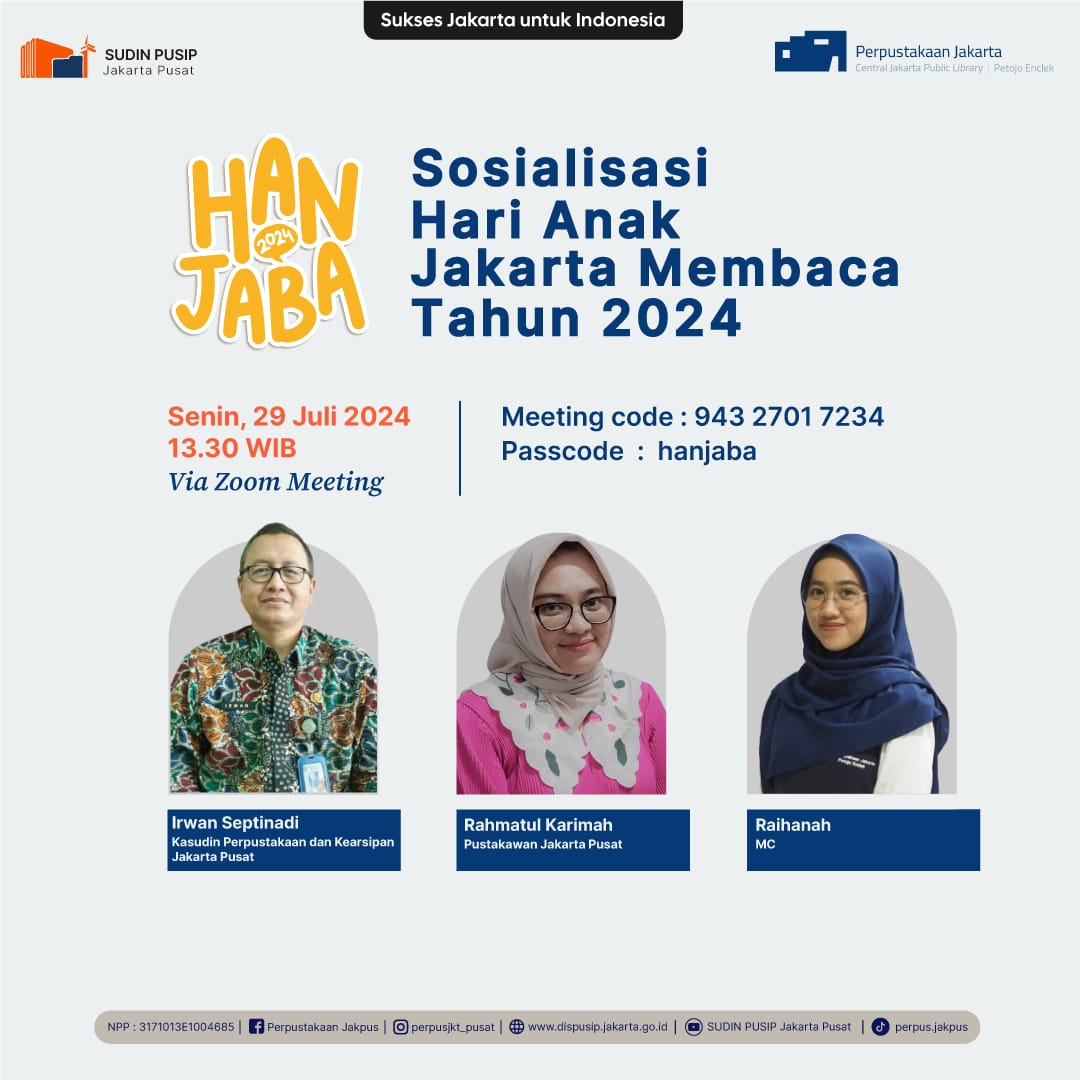 Sosialisasi Hari Anak Jakarta Membaca  (Hanjaba) 2024