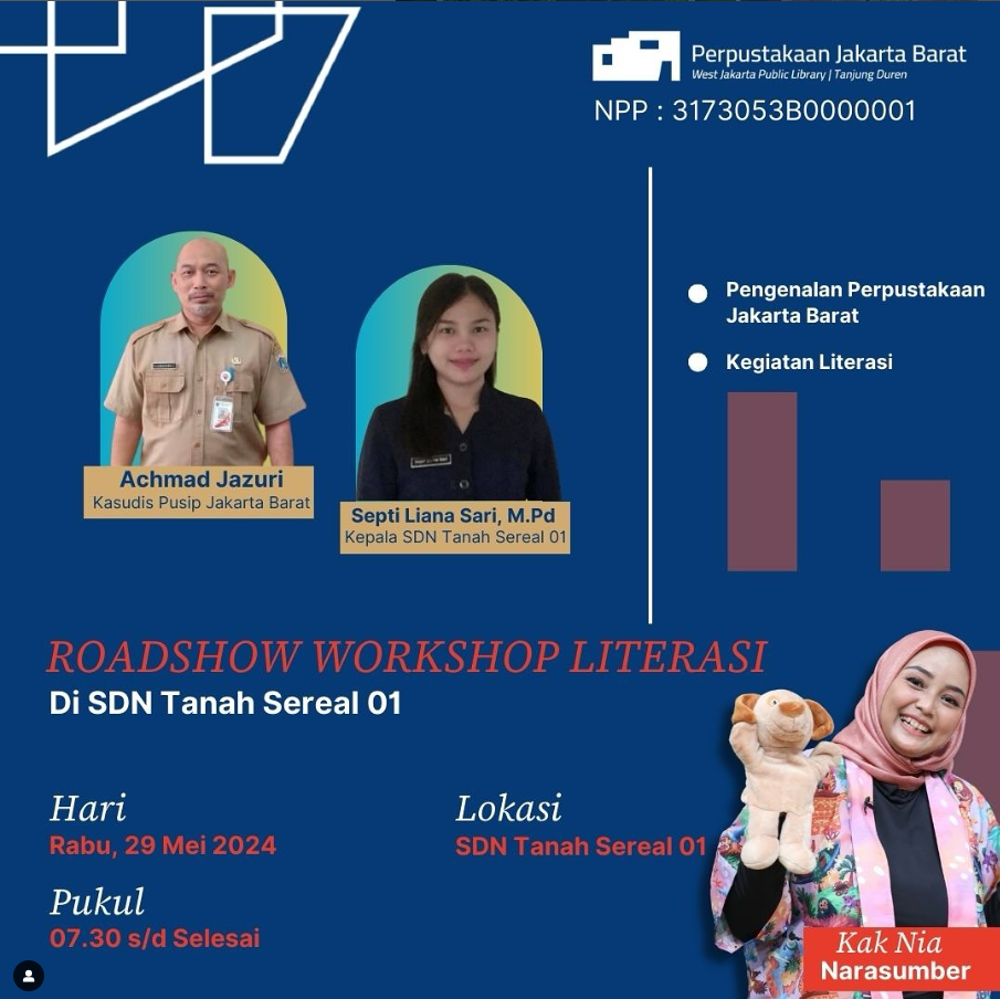 Roadshow Workshop Literasi Di SDN Tanah Sereal 01