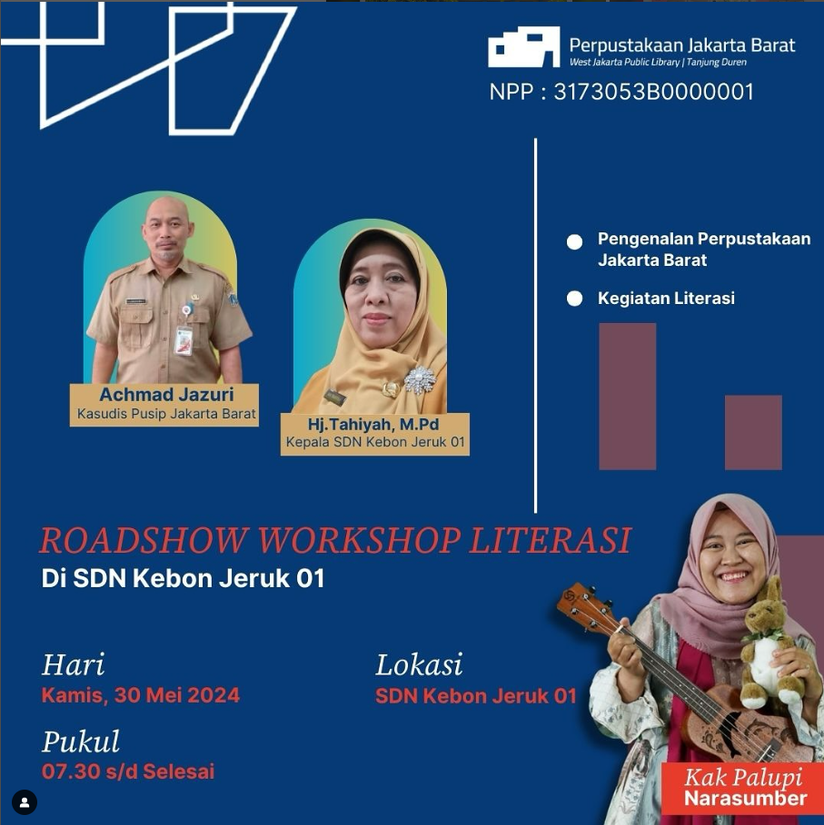 Roadshow Workshop Literasi Di SDN Kebon Jeruk 01