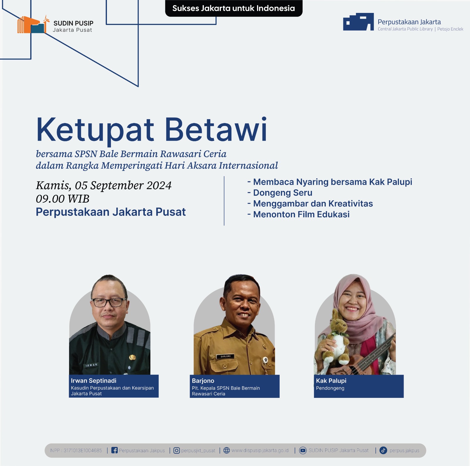 Ketupat Betawi Bersama SPSN Bale Bermain Rawasari Ceria Di Perpustakaan Jakarta Pusat