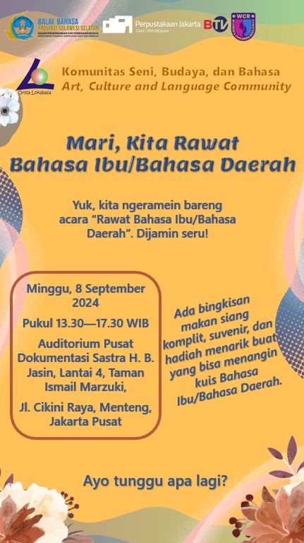 Mari Kita Rawat Bahasa Ibu Atau Bahasa Daerah