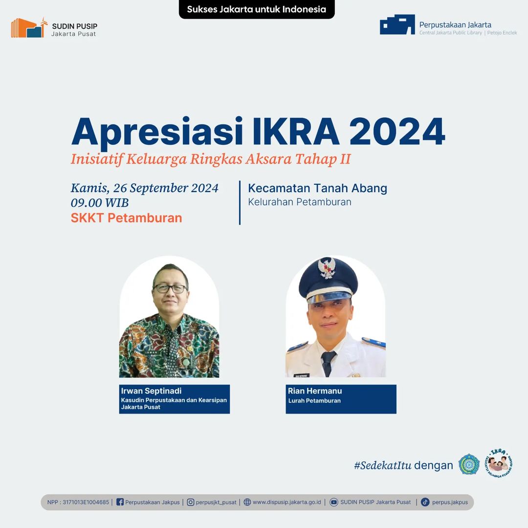 Apresiasi IKRA 2024 Di Kecamatan Tanah Abang Kelurahan Petamburan