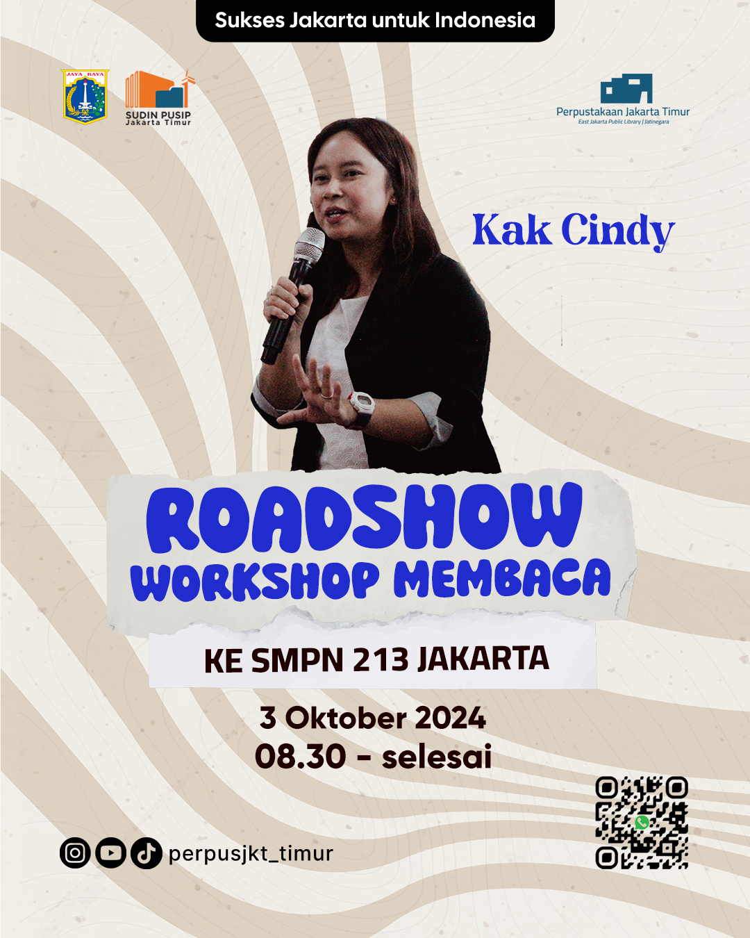 Roadshow Workshop Membaca Di SMP Negeri 213 Jakarta