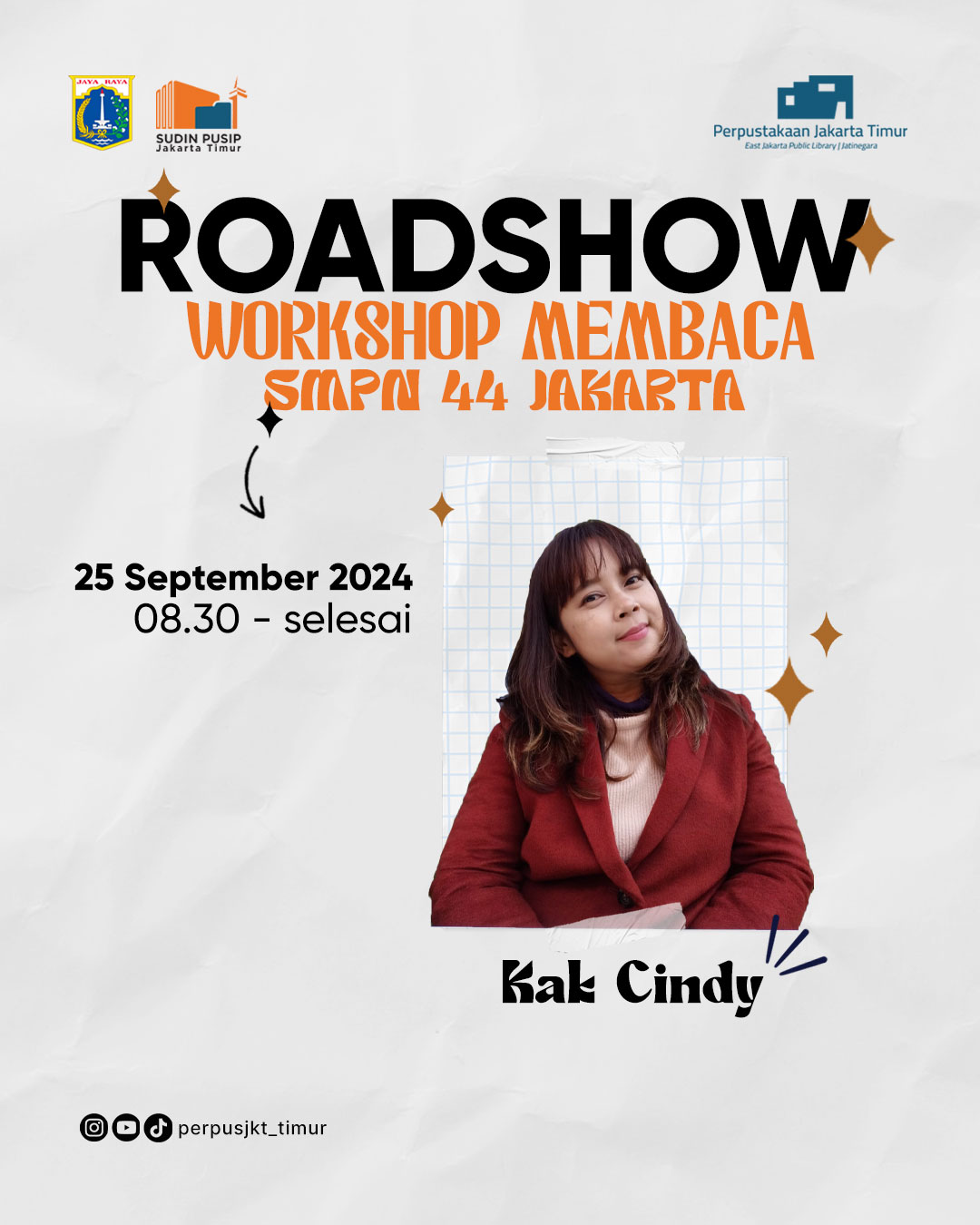 Roadshow Workshop Membaca Di SMP Negeri 44 Jakarta