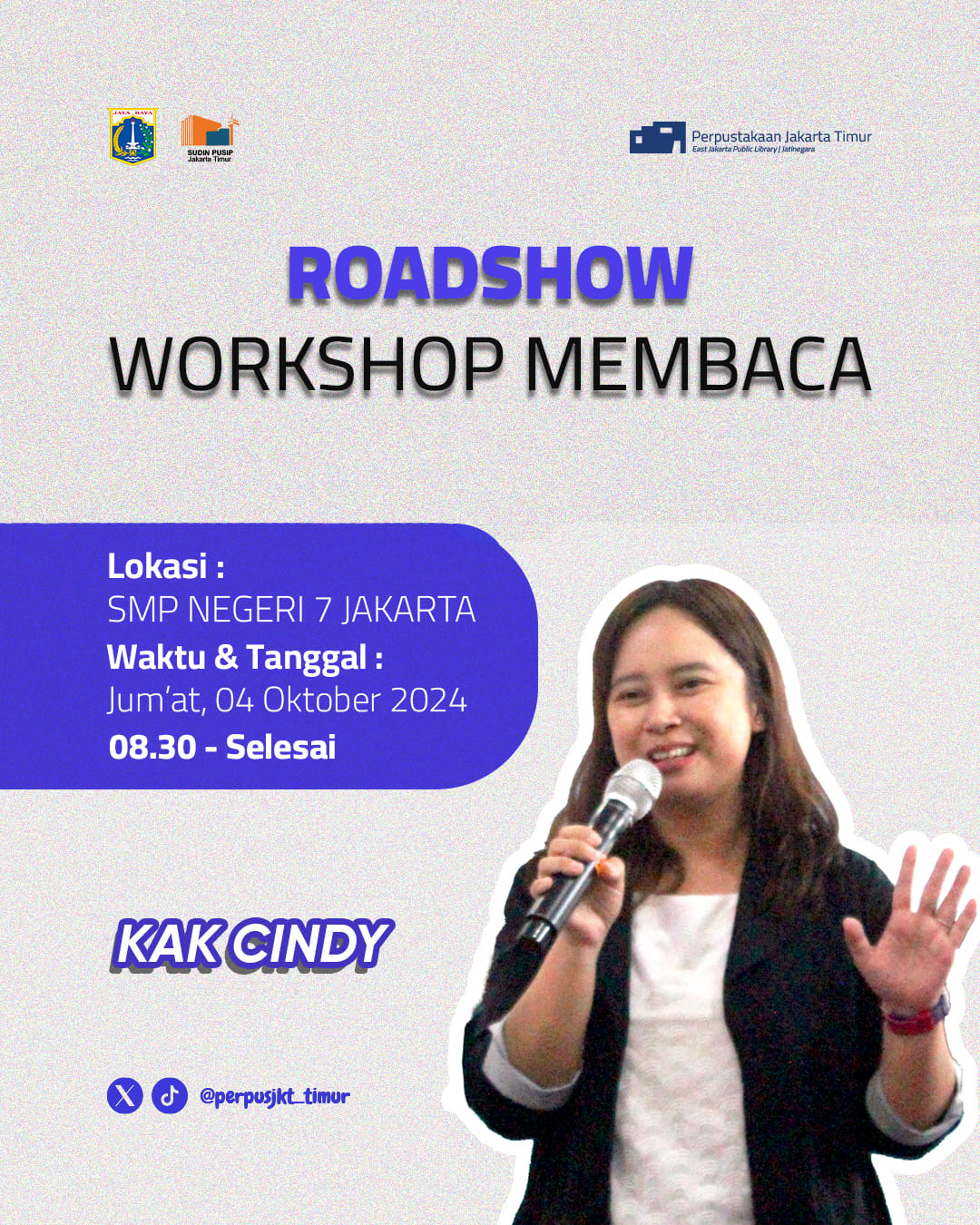 Roadshow Workshop Membaca Di SMP Negeri 7 Jakarta