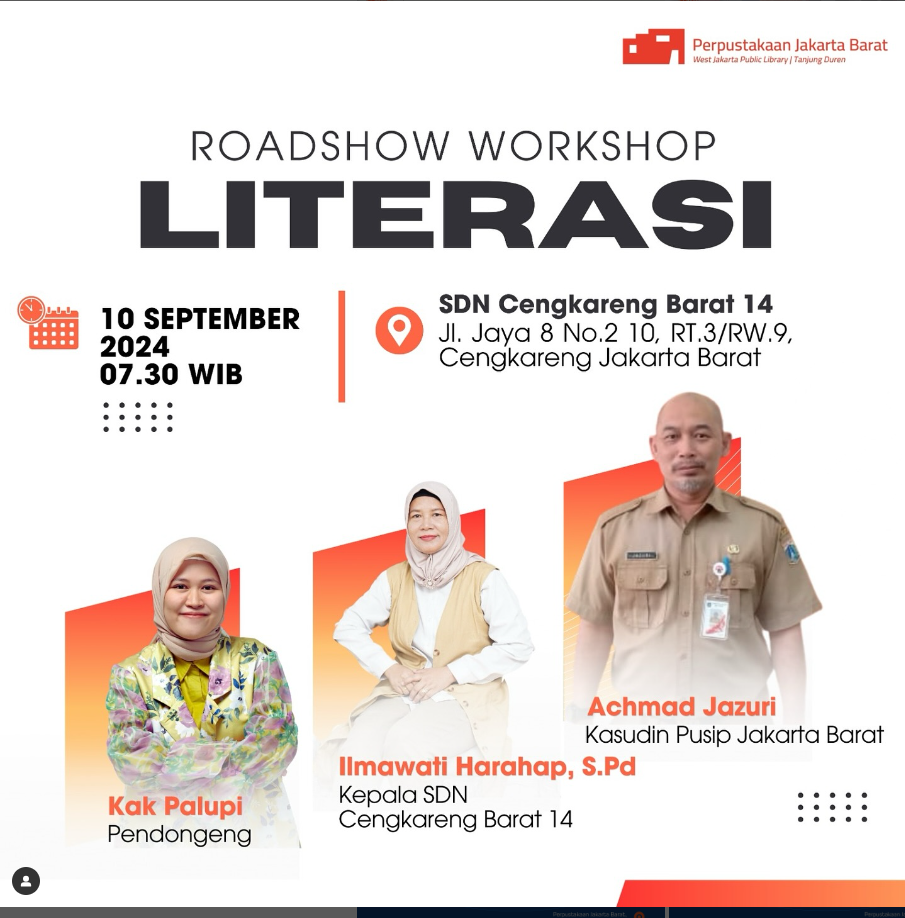 Roadshow Workshop Literasi Di SDN Cengkareng Barat 14