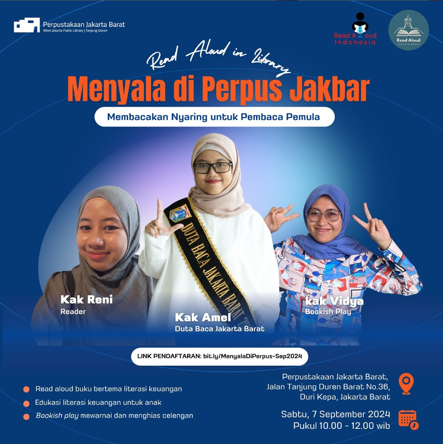 Read Aloud In Library "Menyala Di Perpus Jakbar" Membacakan Nyaring Untuk Pemula