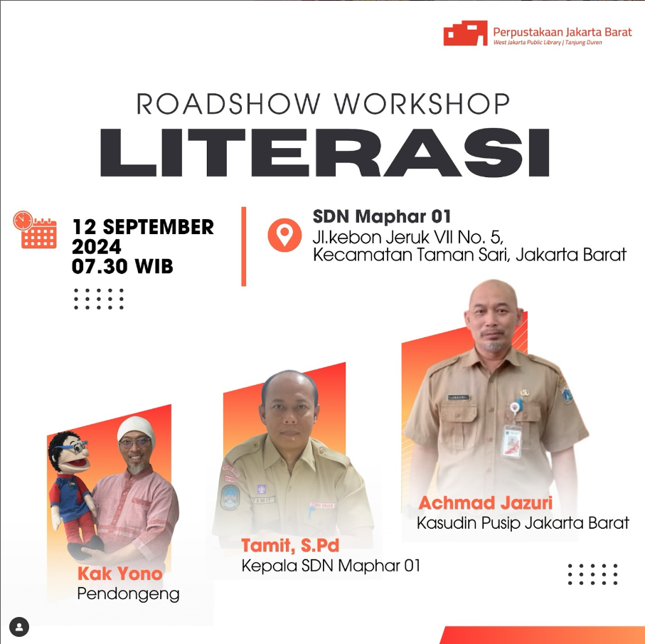 Roadshow Workshop Literasi Di SDN Maphar 01