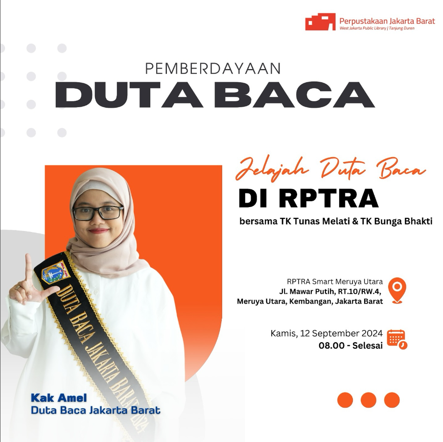 Pemberdayaan Duta Baca "Jelajah Duta Baca Di RPTRA Bersama TK Tunas Melati Dan TK Bunga Bhakti"