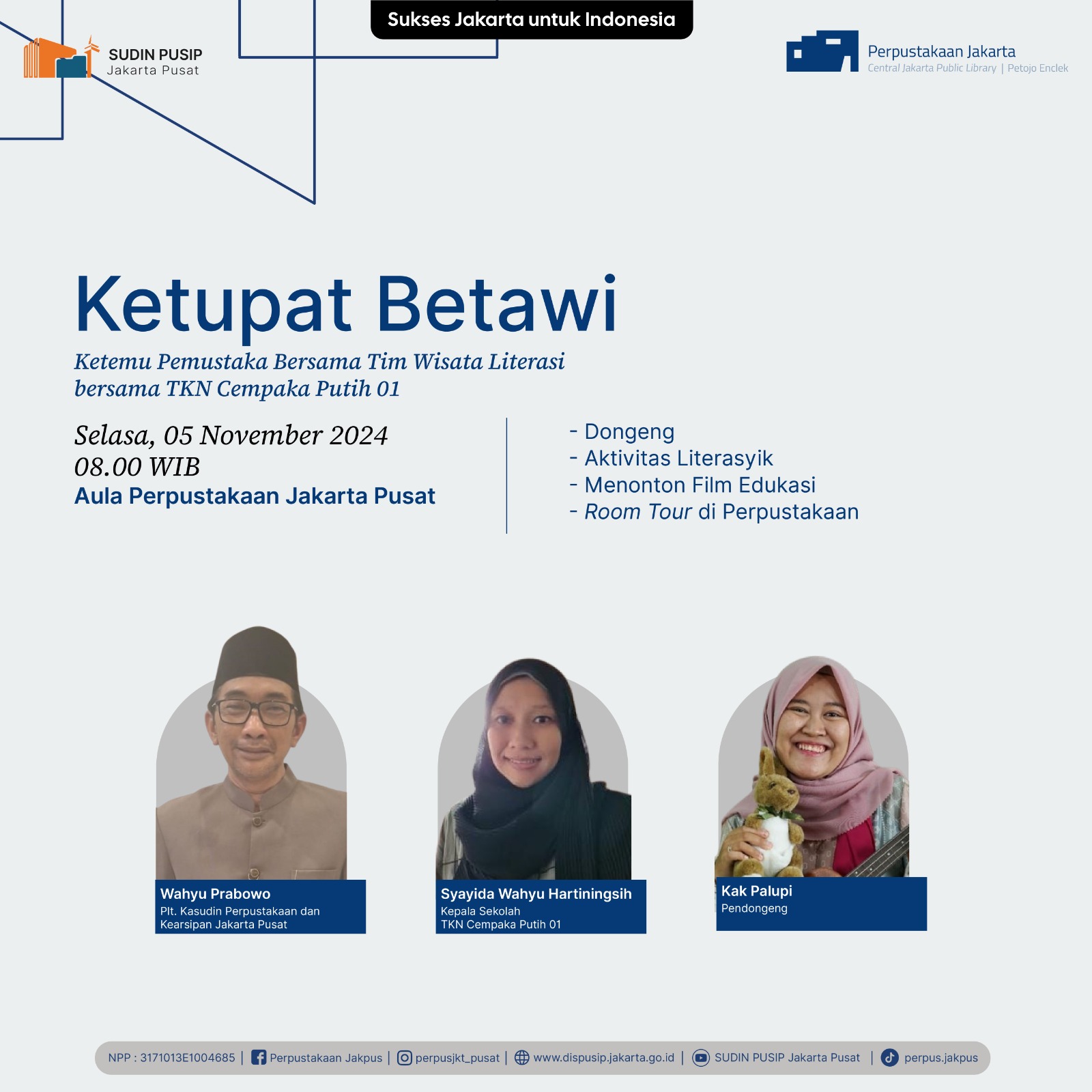 Ketupat Betawi Bersama TKN Cempaka Putih 01 Di Perpustakaan Jakarta Pusat