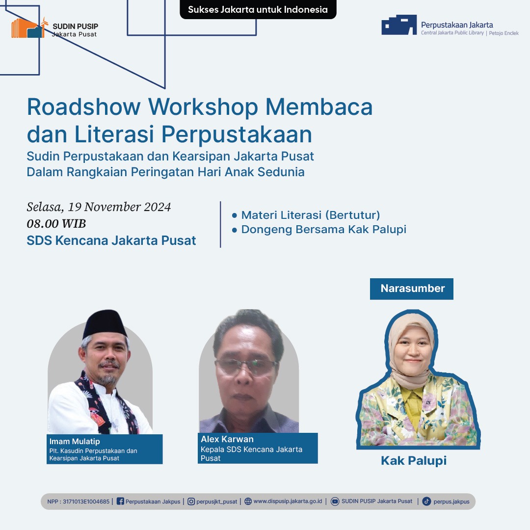 Roadshow Workshop Membaca Dan Literasi Perpustakaan Di SDS Kencana Jakarta Pusat