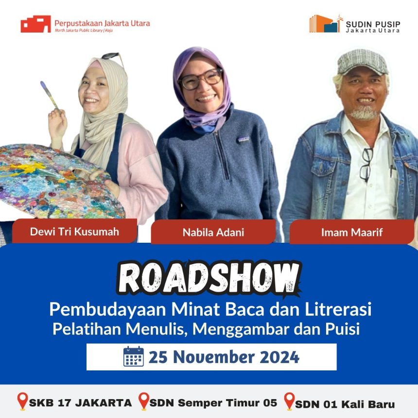 Roadshow Workshop Membaca Bersama Suku Dinas Perpustakaan Dan Kearsipan Kota Administrasi Jakarta Utara