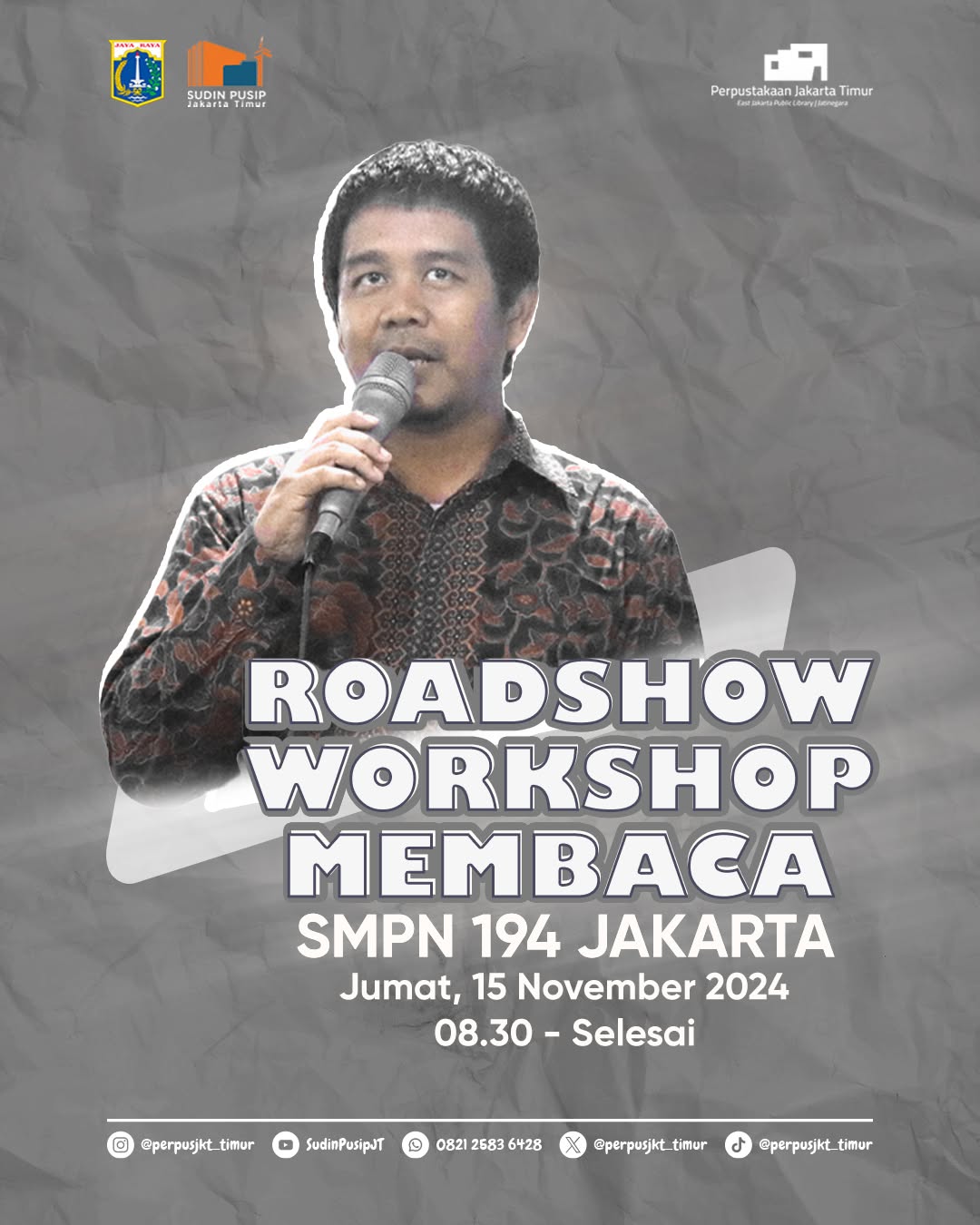 Roadshow Workshop Membaca Ke SMP Negeri 194 Jakarta