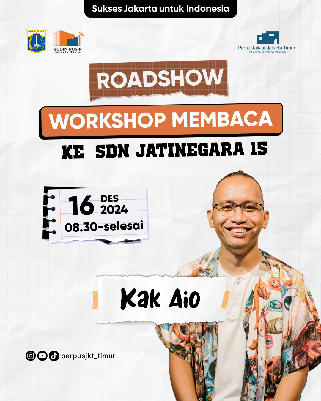 Roadshow Workshop Membaca Di SDN Jatinegara 15
