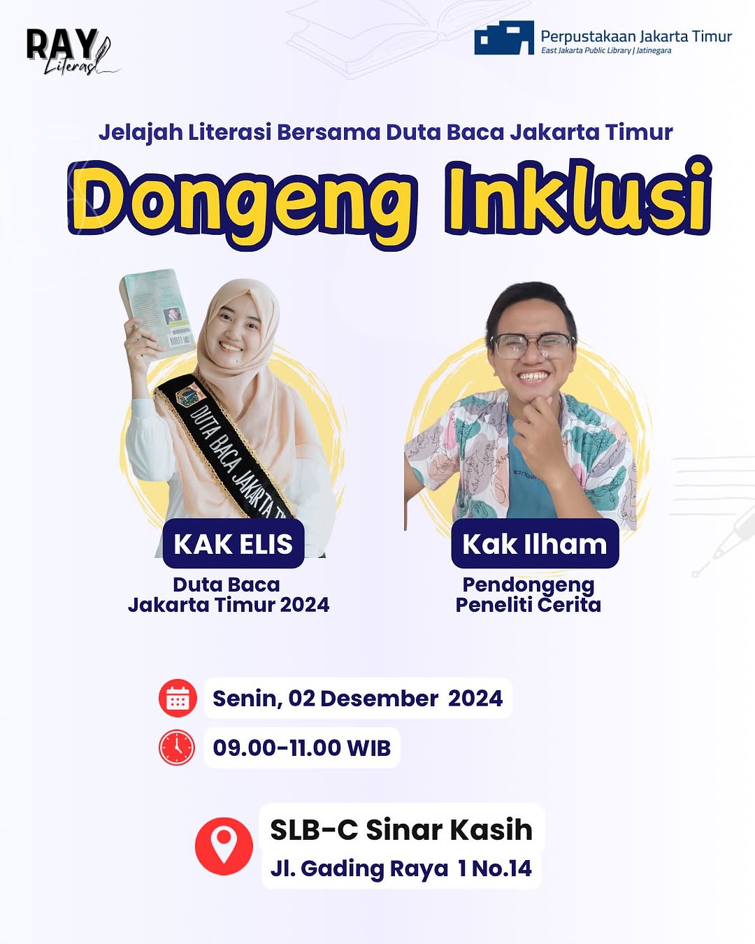 Jelajah Literasi Bersama Duta Baca Jakarta Timur : Dongeng Inklusi Di SLB-C Sinar Kasih