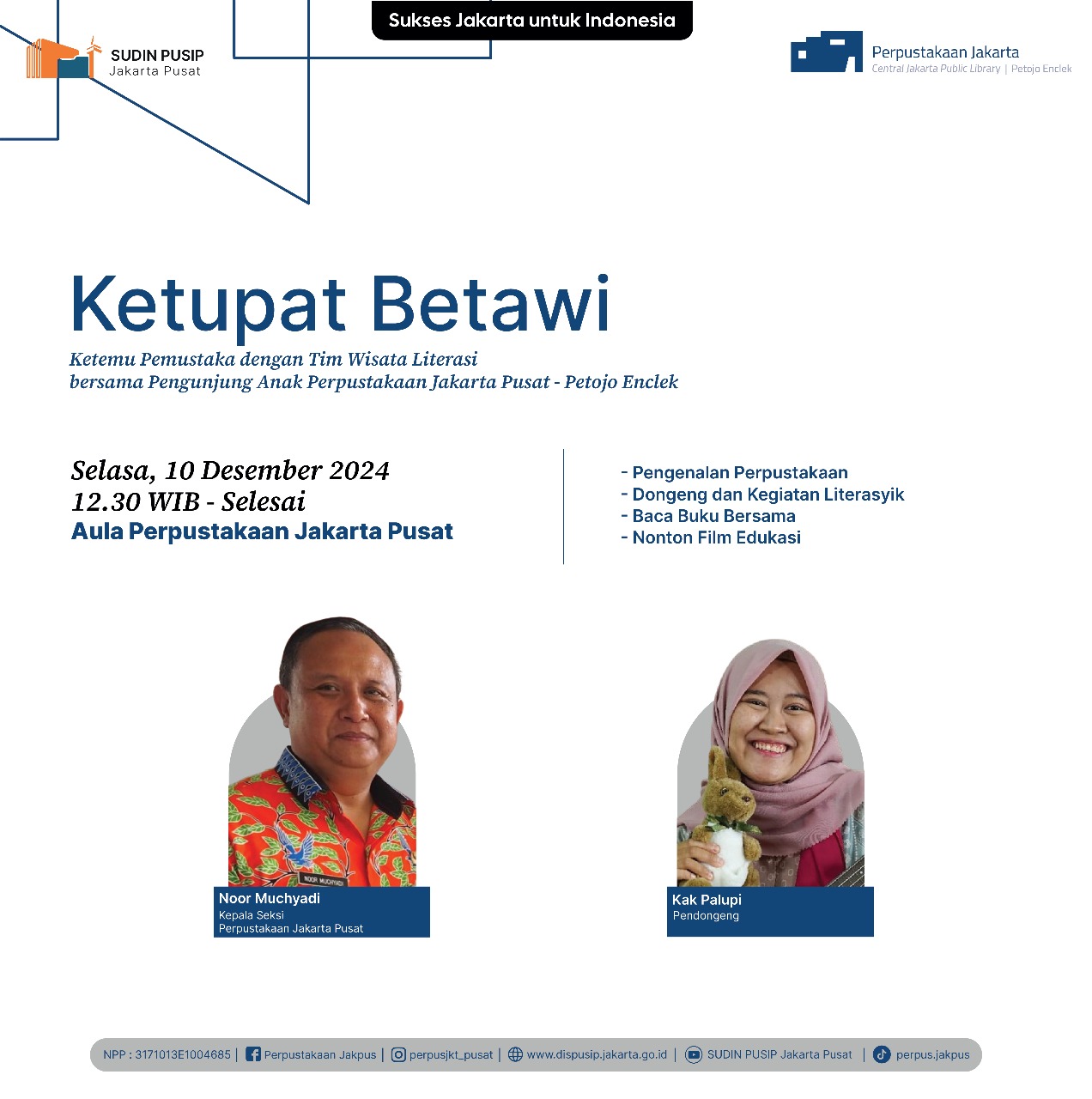 Ketupat Betawi Bersama Pengunjung Di Perpustakaan Jakarta Pusat