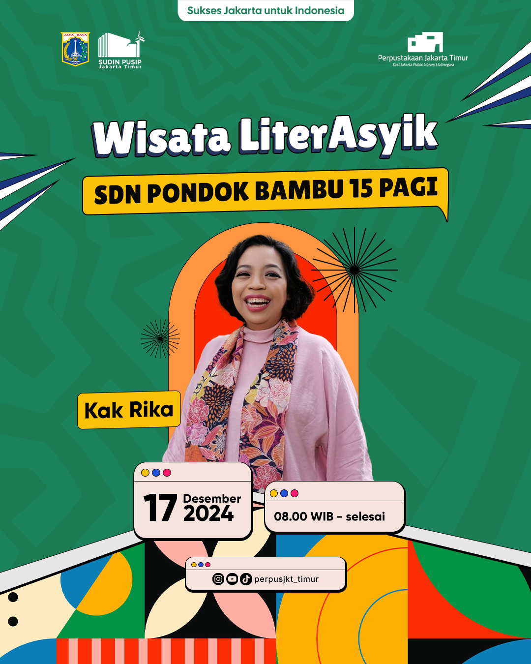 Wisata LiterAsyik Ke SDN Pondok Bambu 15 Pagi