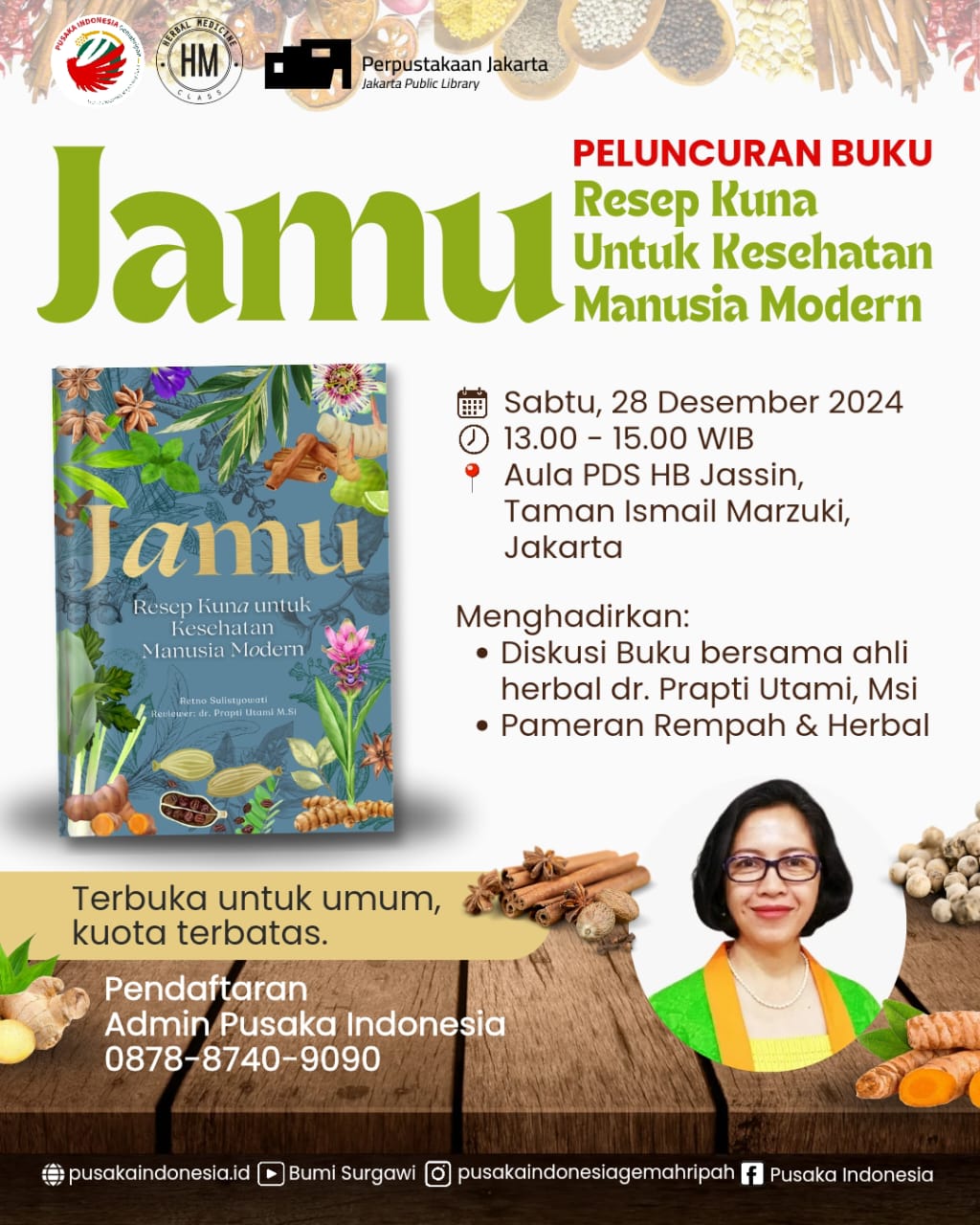 Bedah Buku "Rempah Dan Herbal Sebagai Warisan Nusantara"