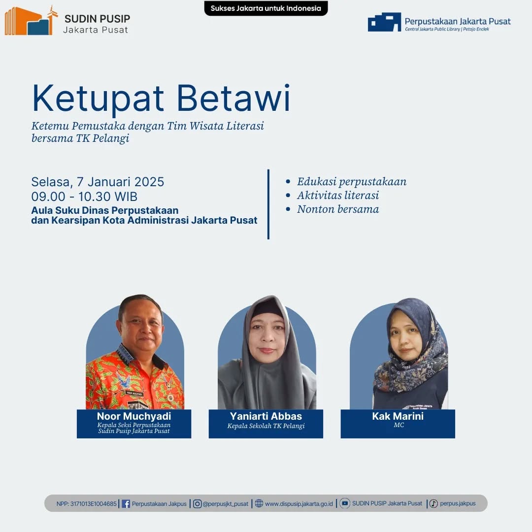 Ketupat Betawi Bersama TK Pelangi Di Perpustakaan Jakarta Pusat