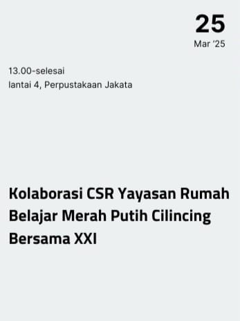 Kunjungan Literasi Dari Yayasan Merdeka Cilincing