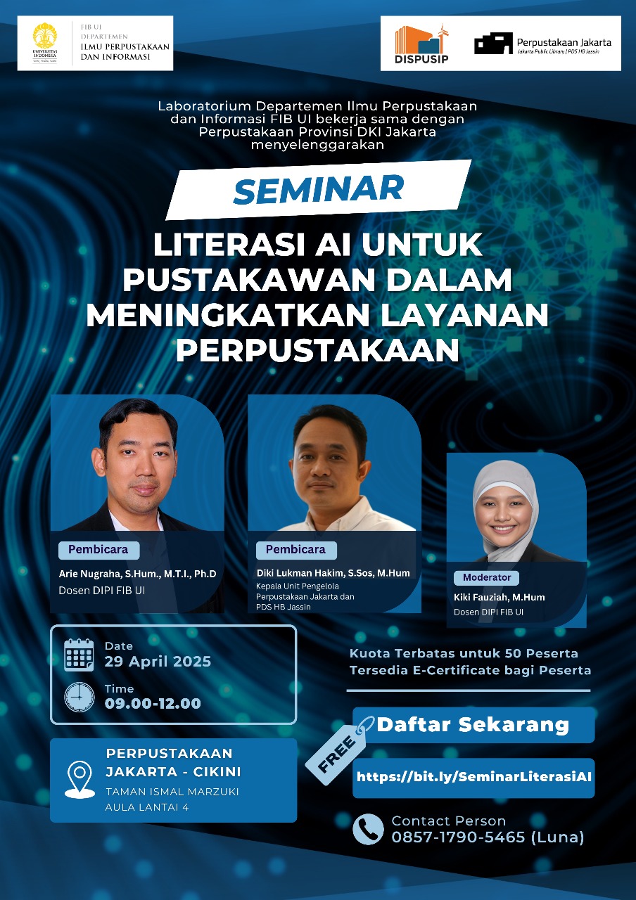 Pelatihan Implementasi / Pemanfaatan AI Di Bidang Perpustakaan