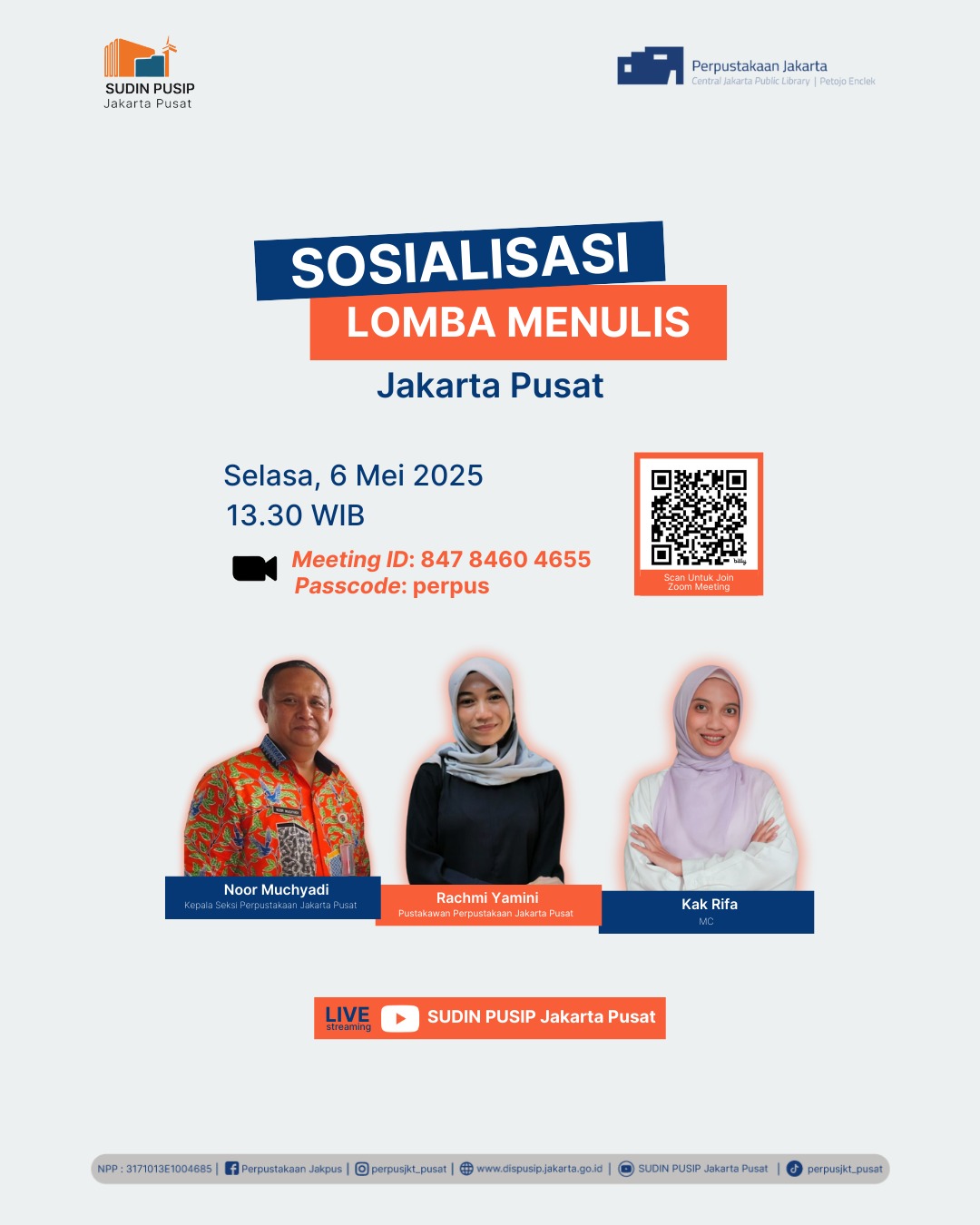 Sosialisasi Lomba Menulis Jakarta Pusat