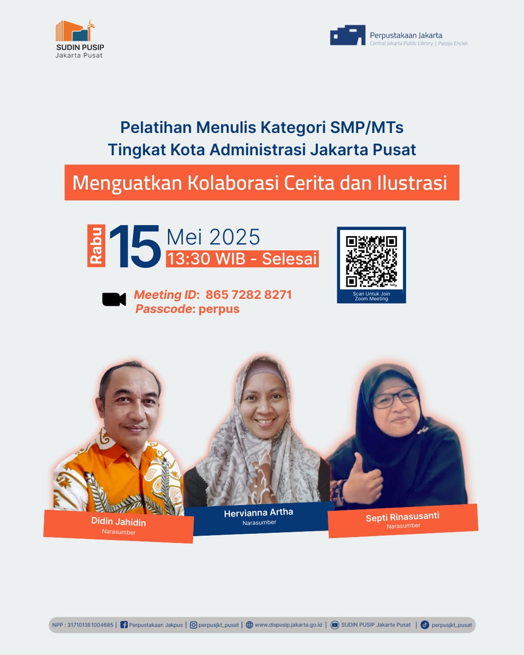 Pelatihan Menulis Kategori SMP/MTS Tingkat Kota Administrasi Jakarta Pusat