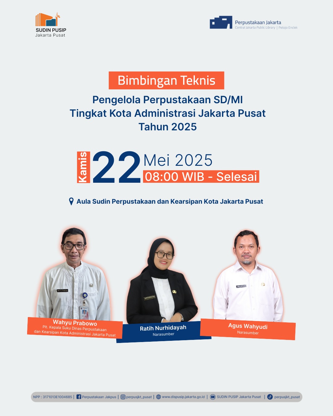 Bimbingan Teknis Pengelola Perpustakaan SD/MI Tingkat Kota Administrasi Jakarta Pusat