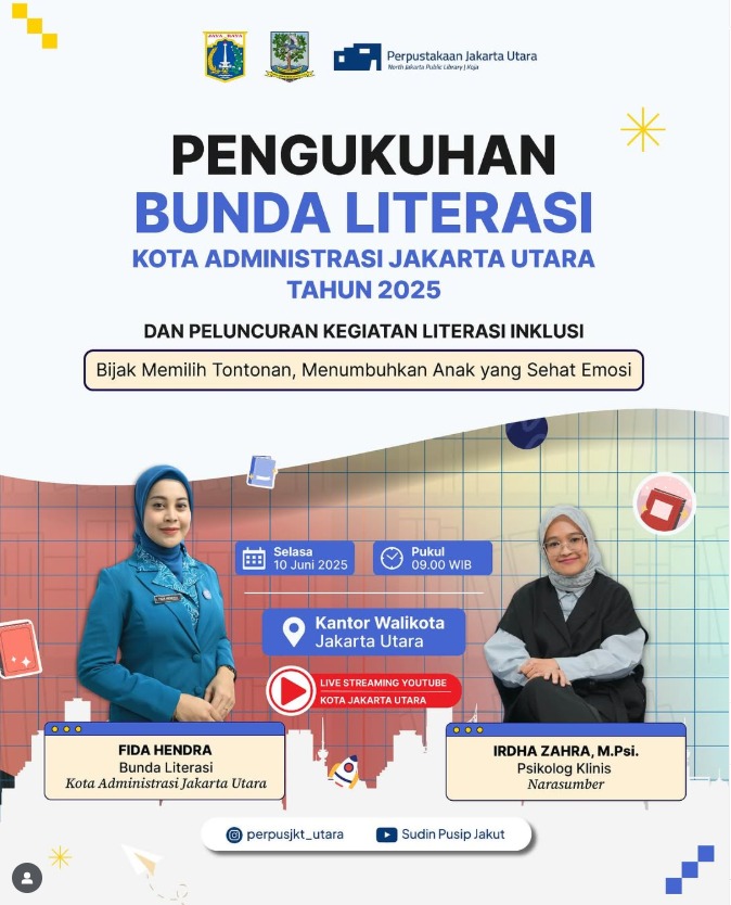 Pengukuhan Bunda Literasi Dan Peluncuran Literasi Inklusi Jakarta Utara