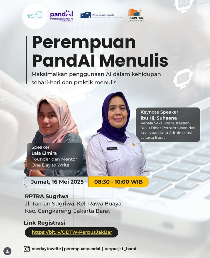 "Perempuan Pandai Menulis" Maksimalkan Penggunaan AI Dalam Kehidupan Sehari-hari Dan Praktik Menulis