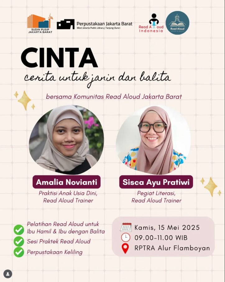 "CINTA" Cerita Untuk Janin Dan Balita Bersama Komunitas Read Aloud Jakarta Barat