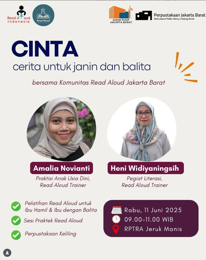 Cinta "Cerita Untuk Janin Dan Balita" Bersama Komunitas Read Aloud Jakarta Barat