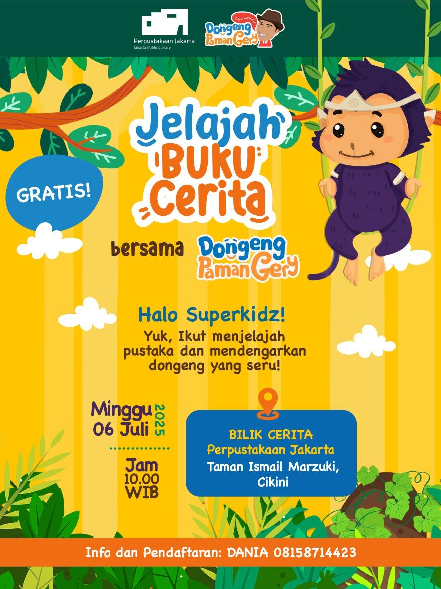 Jelajah Buku Cerita Bersama Dongeng Paman Gery