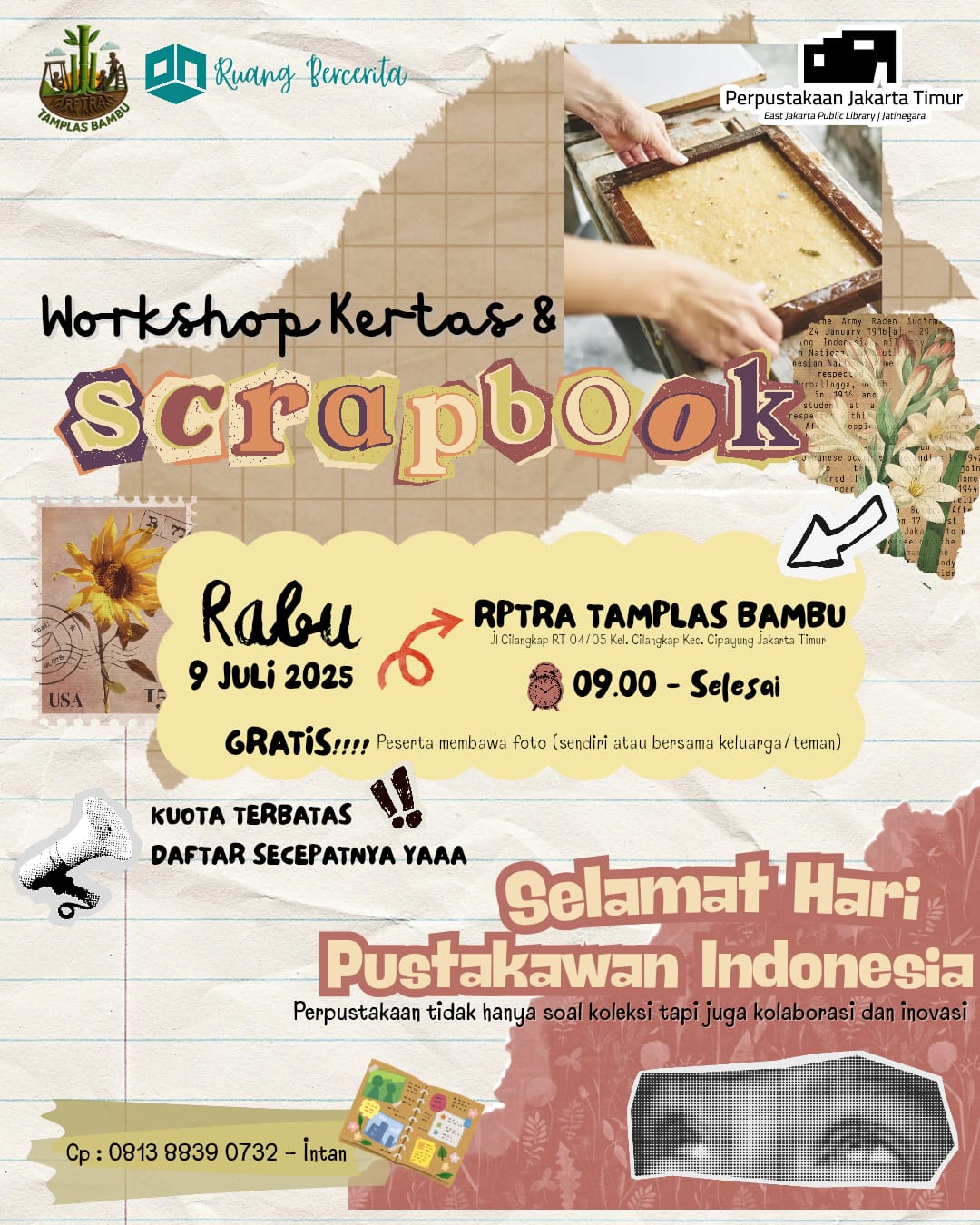 Workshop Kertas & Scrapbook Bersama RPTRA Tamplas Bambu