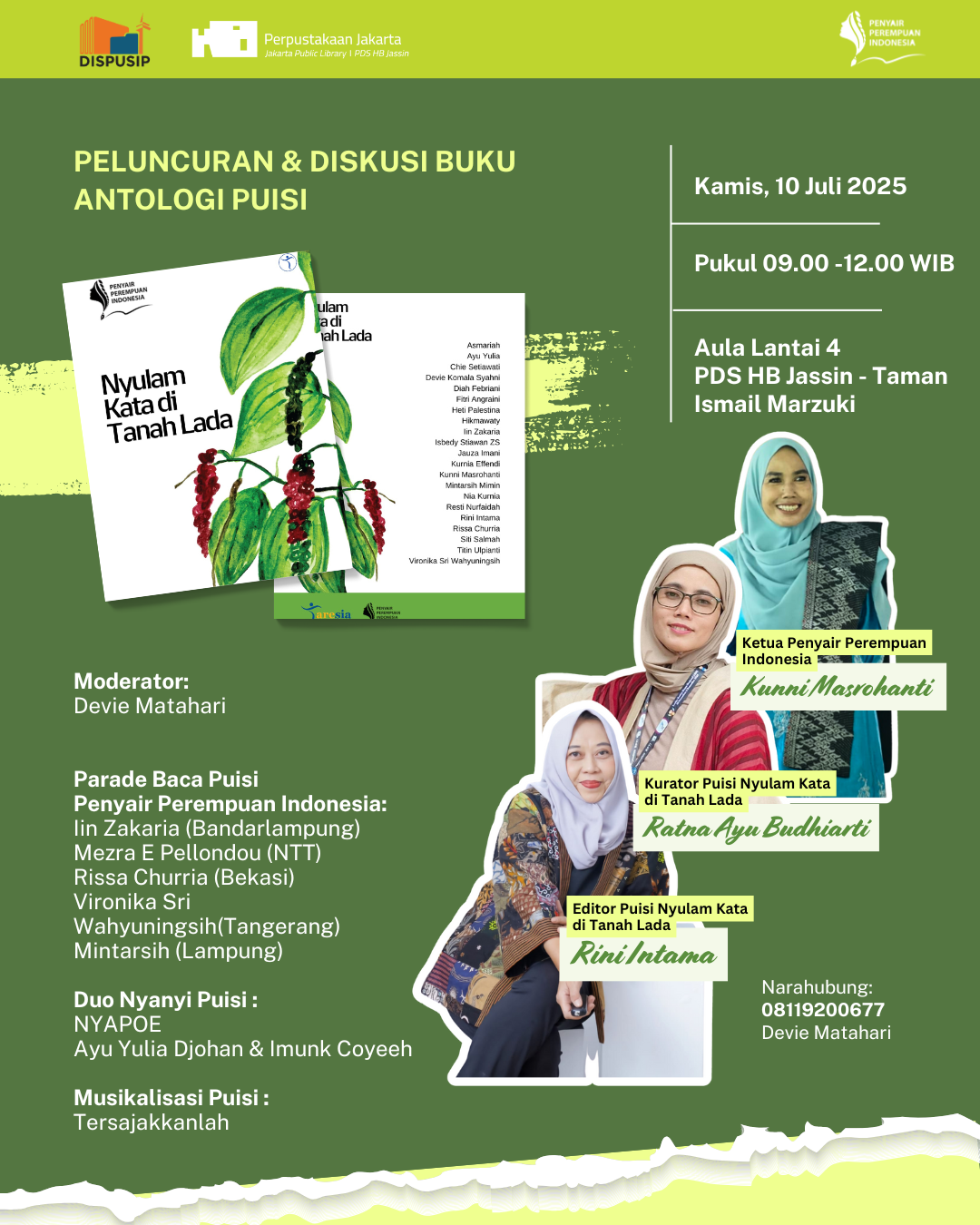 Peluncuran Dan Diskusi Buku Antologi Puisi Nyulam Kata Di Tanah Lada