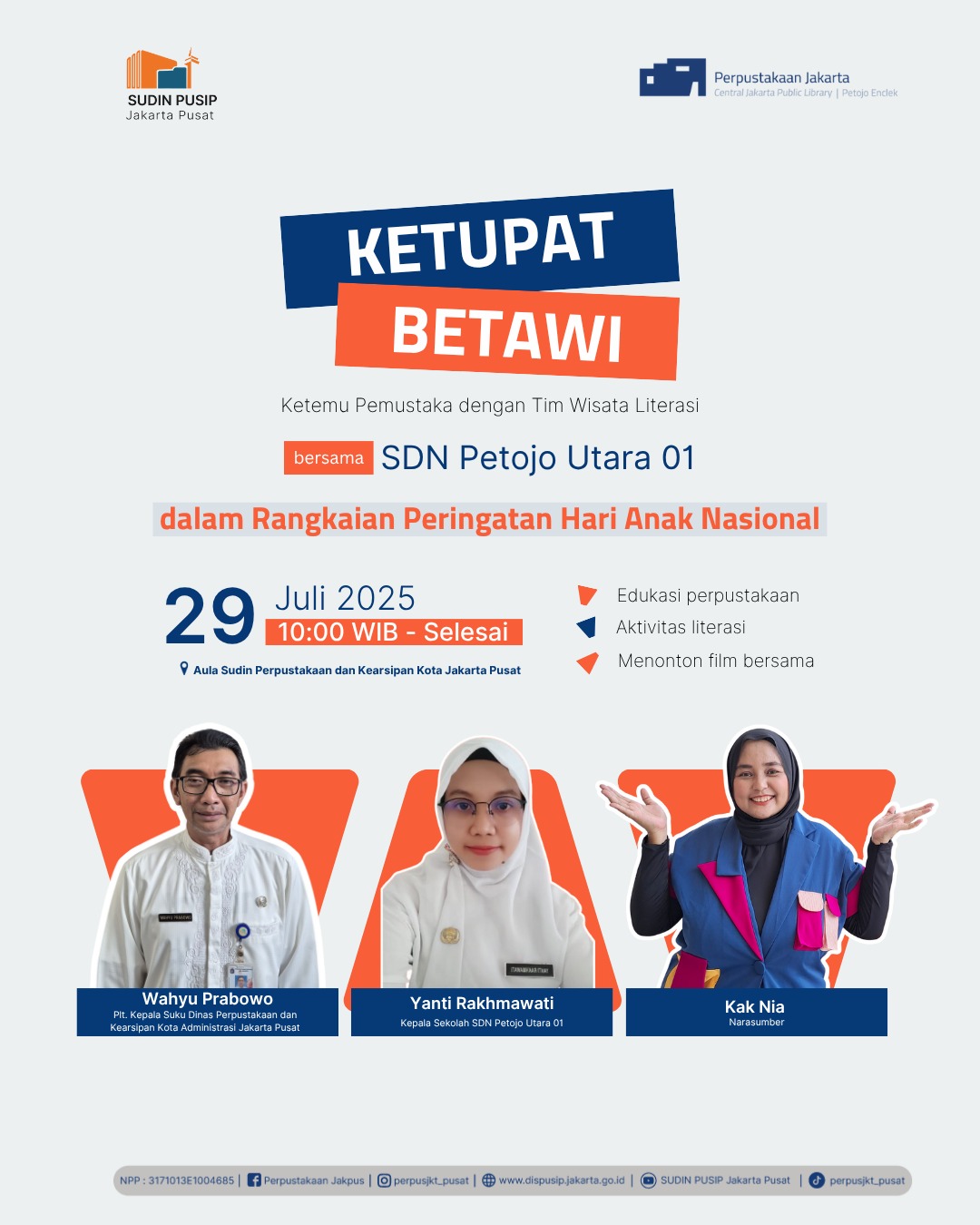 Ketupat Betawi Bersama SDN Petojo Utara 01 Di Perpustakaan Jakarta Pusat