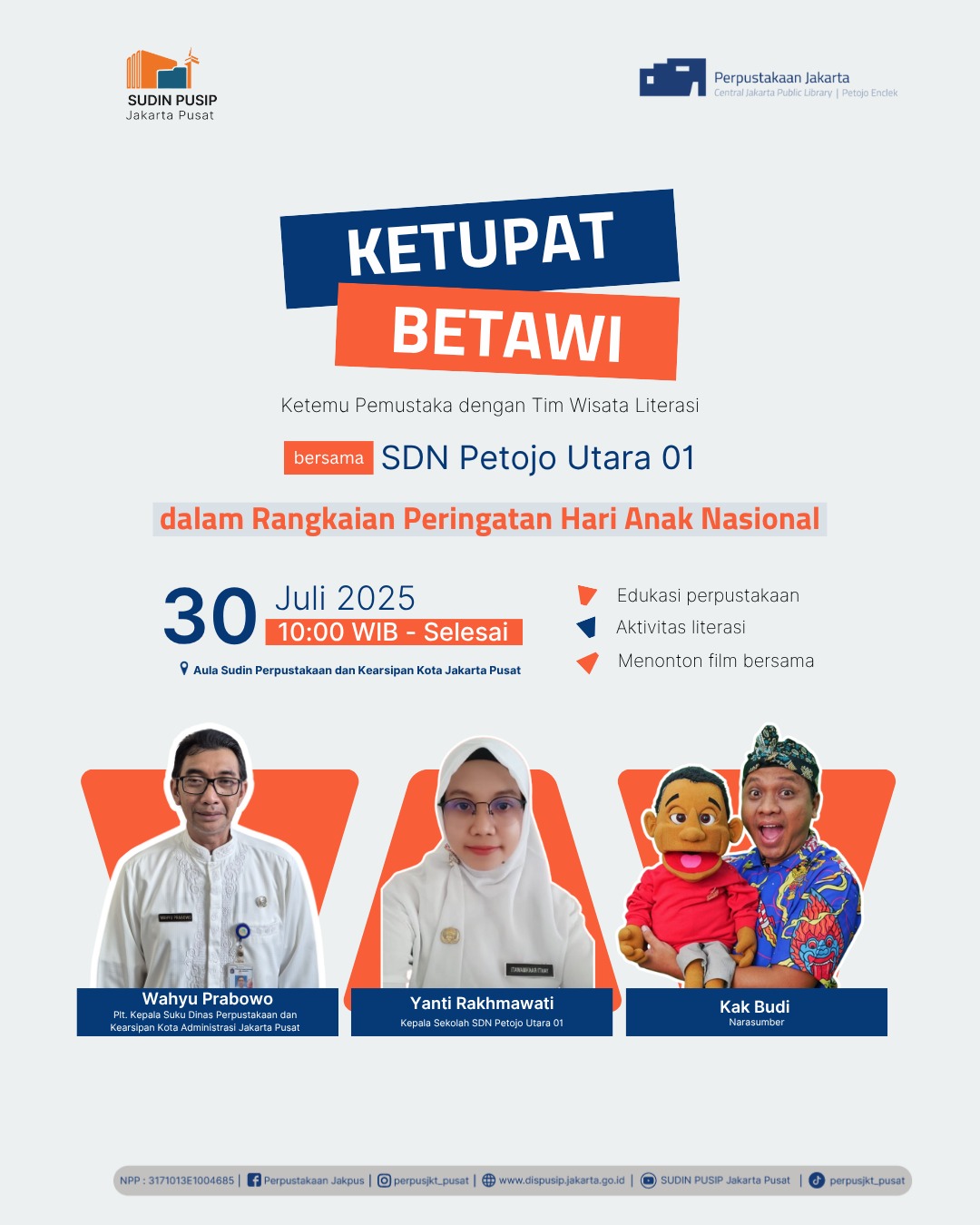 Ketupat Betawi Bersama SDN Petojo Utara 01 Di Perpustakaan Jakarta Pusat