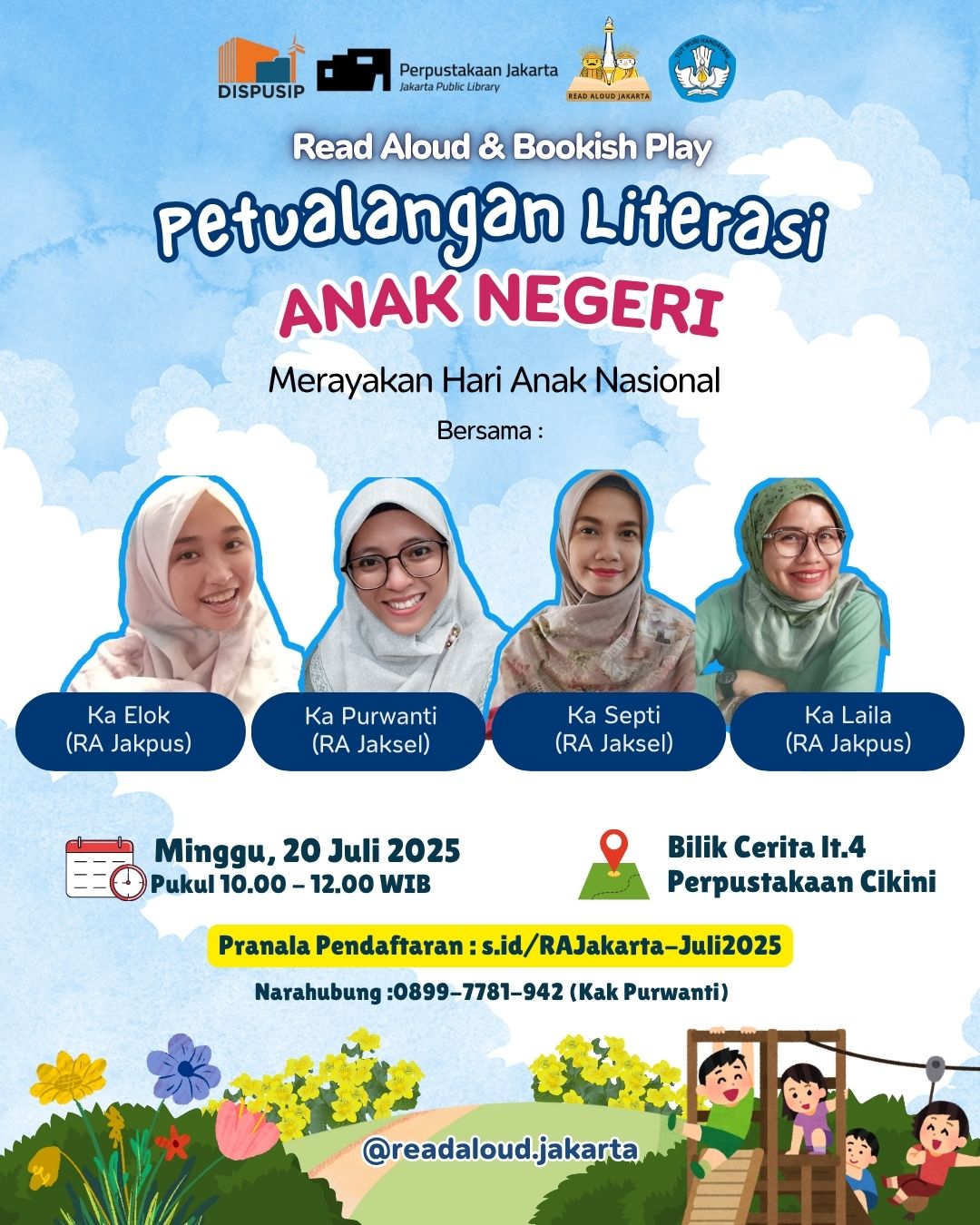 Read Aloud And Bookish Play : Petualangan Literasi Anak Negeri