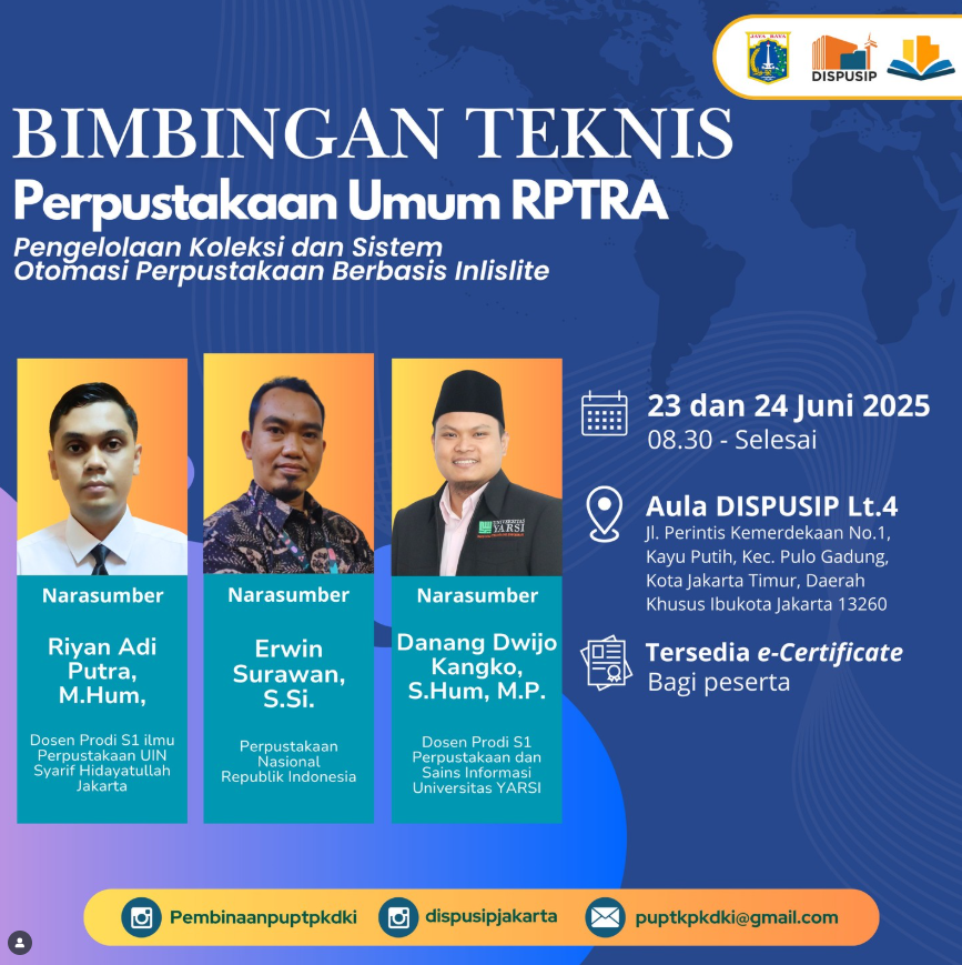 BIMTEK Perpustakaan Umum RPTRA : Pengelolaan Koleksi Dan Sistem Otomasi Inlislite