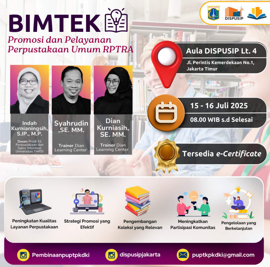 Bimtek Promosi Dan Pelayanan Perpustakaan Umum RPTRA
