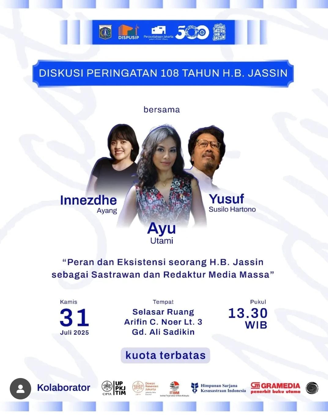 Diskusi Peringatan 108 Tahun HB Jassin