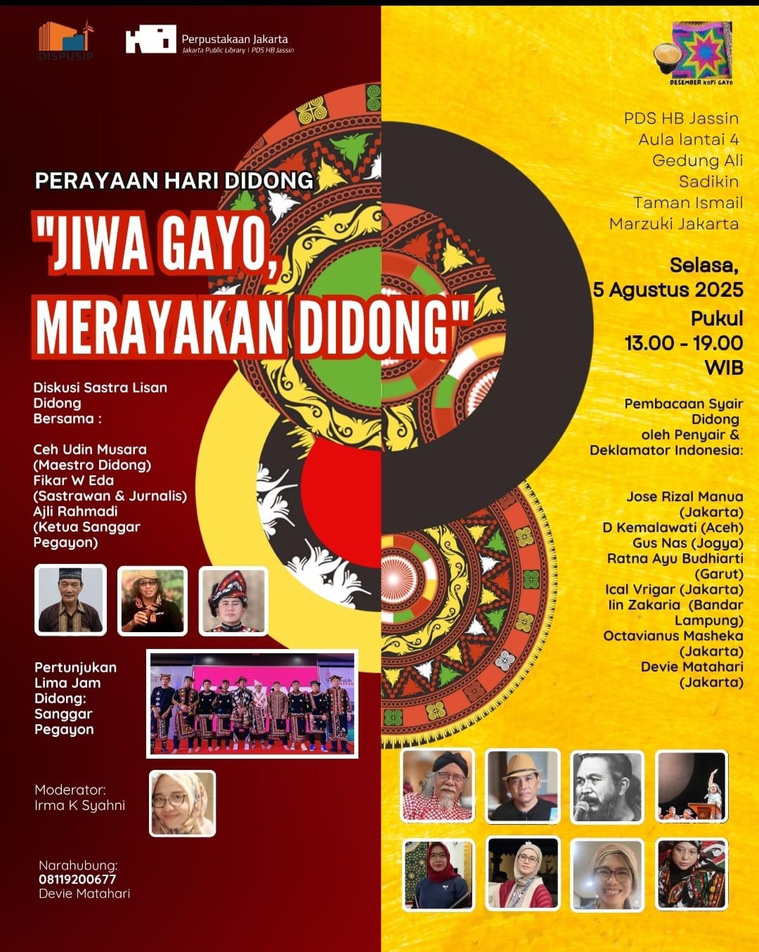 Diskusi Sastra Lisan Didong Dalam Rangka Perayaan Hari Didong 2025 Bertajuk “Jiwa Gayo: Merayakan Didong”